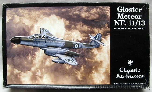 Classic Airframes 1/48 Gloster Meteor NF.11/13 - Egyptian Air Force 1955 / RAF No. 5 Sq Laarbruch Germany 1959 / RAF No. 39  Sq Suez Crisis 1956, 480 plastic model kit